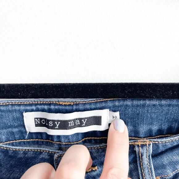Noisy May Women's Skinny Denim Jeans Mid Rise Zip Pockets Blue Size 30 - Picture 7 of 12